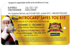 Radio City Christmas Spectacular 2009 Metrocard